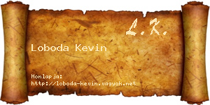 Loboda Kevin névjegykártya